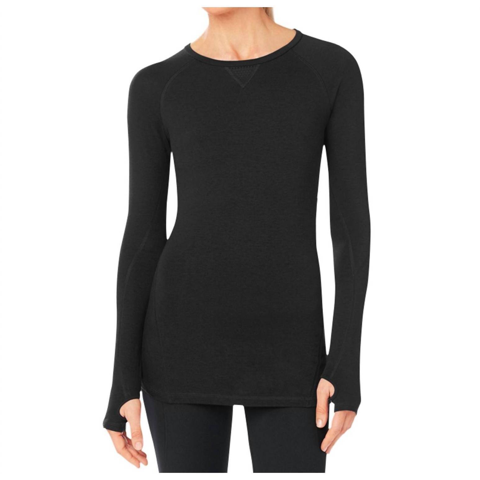 New Shape Active Movement Long Sleeve Tee In Black